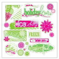 Heidi Swapp - Winter Fresh Collection - Glossy Extras Die Cuts, CLEARANCE