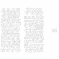 Heidi Swapp - Invisible Alphabet Stickers - Downtown Dot - White