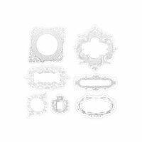 Heidi Swapp - Invisibles Collection - Self Adhesive Inkable Chipboard Shapes - Ornate Frames