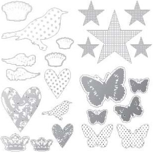 Heidi Swapp - Invisibles Collection - Self Adhesive Inkable Chipboard Shapes - Shapes