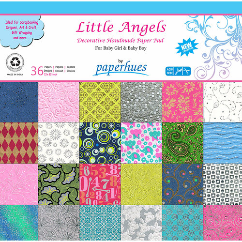 Hilltop Paper LLC - Decorative Handmade Paper Pack - 12 x 12 - Little Angel - 36 Pack