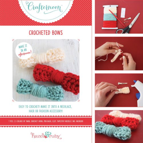 Hazel and Ruby - Crafternoon Collection - Kits - Crocheted Bows - Small