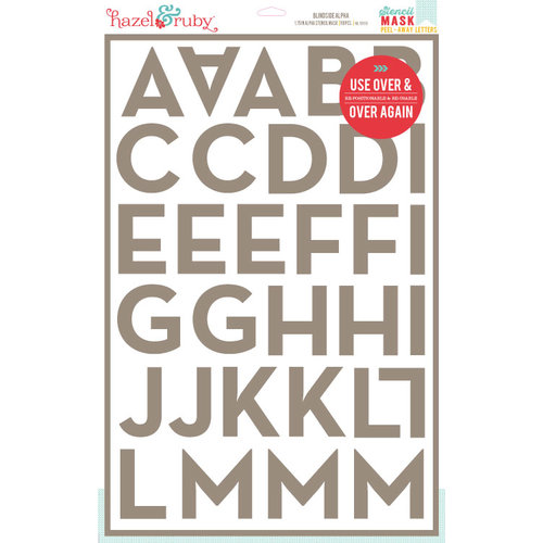 Hazel and Ruby - Stencil Mask - 12 x 18 - Broadside Alphabet