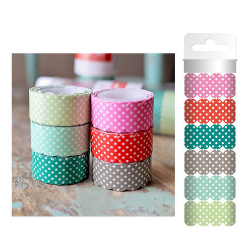 Hazel and Ruby - Scallop Away - Washi Tape - Polka Dot Party