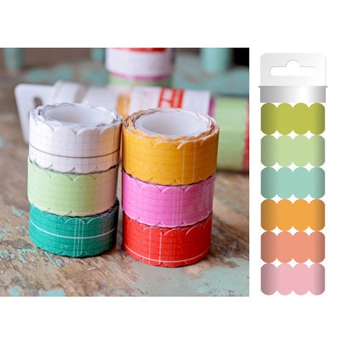 Hazel and Ruby - Scallop Away - Washi Tape - Swanky Solids