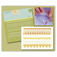 Inkadinkado - Clear on Clear Stamp Set by Brenda Walton - Textile Borders , CLEARANCE