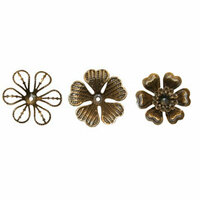 Imaginisce - Out On A Whim Collection - Steel Magnolias - Betty's Brooches - Antique Brass
