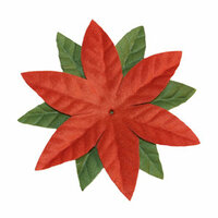 Imaginisce - Candy Cane Lane Collection - 3.5 Inch Poinsettia Vendetta - Cinnamon, CLEARANCE