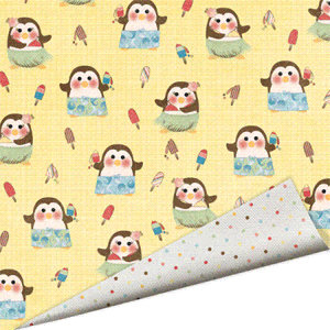 Imaginisce - A Shore Thing Collection - 12x12 Double Sided Paper - Penguin Paradise