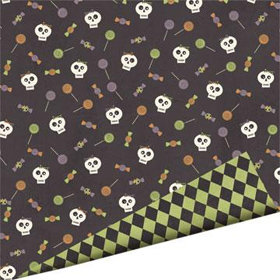 Imaginisce - Hallowhimsy Halloween Collection - 12 x 12 Double Sided Paper - Lollipop Lizzy, CLEARANCE
