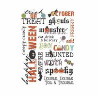 Imaginisce - Hallowhimsy Halloween Collection - Rub Ons - Boos and Tattoos, CLEARANCE