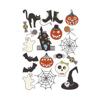Imaginisce - Hallowhimsy Halloween Collection - Rub Ons - Bat Scratch, CLEARANCE