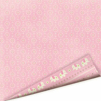 Imaginisce - Baby Powder Collection - 12x12 Double Sided Paper - Rosy Cheeks - Baby Girl