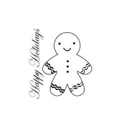 Imaginisce - Snowy Jo Winter Christmas Collection - Snag'em Acrylic Stamp - Gingerbread Man, CLEARANCE