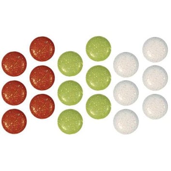 Imaginisce - Snowy Jo Winter Christmas Collection - 12mm Mixed Glitter Brads - Gumdrop, CLEARANCE