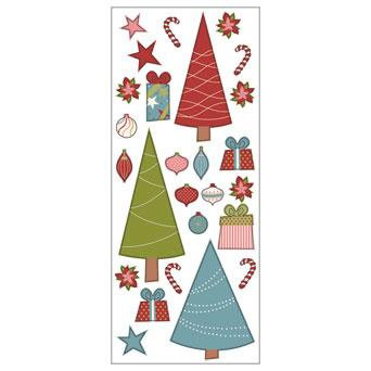 Imaginisce - Snowy Jo Winter Christmas Collection - Cardstock Stickers - Trim-a-Tree Set