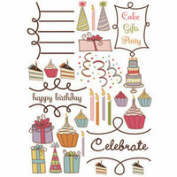 Imaginisce - All Kinds of Happy Collection - Rub Ons - My Little Cupcake- Birthday