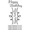Imaginisce - All Kinds of Happy Collection - Snag 'em Stamps - Happy Birthday- Clear - Acrylic - Birthday