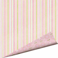 Imaginisce - Fairest of Them All Collection - 12 x 12 Double Sided Glitter Paper - Sweet Satin Ribbons