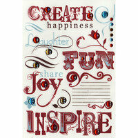 Imaginisce - Gotta Buy Basics Collection - Say the Word - Rub Ons and Rhinestones - Create Happiness, CLEARANCE