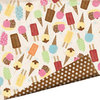 Imaginisce - Summer Cool Collection - 12 x 12 Double Sided Gloss Embossed Paper - Chocolate Double Dip