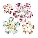 Imaginisce - Summer Cool Collection - Studded Stickers - Hot Hibiscus, CLEARANCE