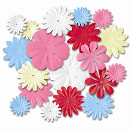 Imaginisce - Summer Cool Collection - Petal Pops Flowers - Seaside Mix, CLEARANCE