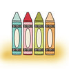 Imaginisce - Teachers Pet Collection - Snag 'em Acrylic Stamps - Crayons
