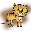 Imaginisce - Wild Things Collection - Snag 'em Acrylic Stamps - Tiger