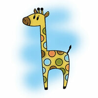 Imaginisce - Wild Things Collection - Snag 'em Acrylic Stamps - Giraffe