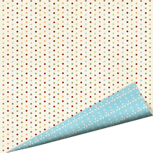 Imaginisce - Polar Expressions Christmas Collection - 12 x 12 Double Sided Paper - Sugar Sprinkles