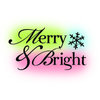 Imaginisce - Polar Expressions Christmas Collection - Snag 'em Acrylic Stamps - Merry and Bright