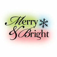 Imaginisce - Polar Expressions Christmas Collection - Snag 'em Acrylic Stamps - Merry and Bright