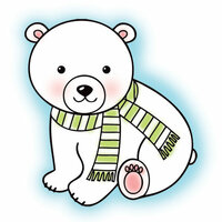 Imaginisce - Polar Expressions Christmas Collection - Snag 'em Acrylic Stamps - Polar Bear