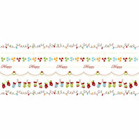 Imaginisce - Polar Expressions Christmas Collection - Rub Ons - Season's Stringings Border