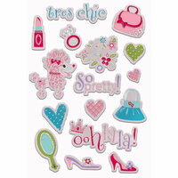 Imaginisce - Perfectly Posh Collection - 3 Dimensional Epoxy Glass Stickers - Chic