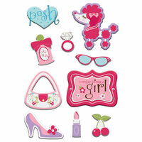 Imaginisce - Perfectly Posh Collection - 3 Dimensional Puffy Stickers - Posh , BRAND NEW