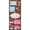 Imaginisce - Perfectly Posh Collection - Chipboard Stickers - Girly Girl