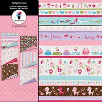 Imaginisce - Perfectly Posh Collection - 12 x 12 Glitter Paper Pack, CLEARANCE