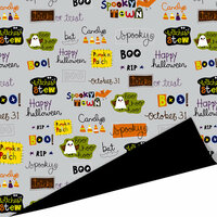 Imaginisce - Spooky Town Halloween Collection - 12 x 12 Double Sided Paper - Trick or Treat , CLEARANCE