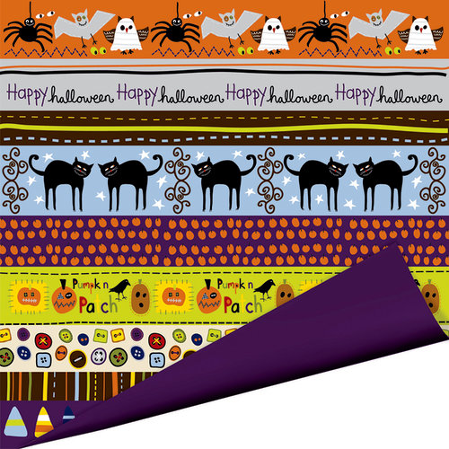 Imaginisce - Spooky Town Halloween Collection - 12 x 12 Double Sided Paper - Fraidy Cat , CLEARANCE