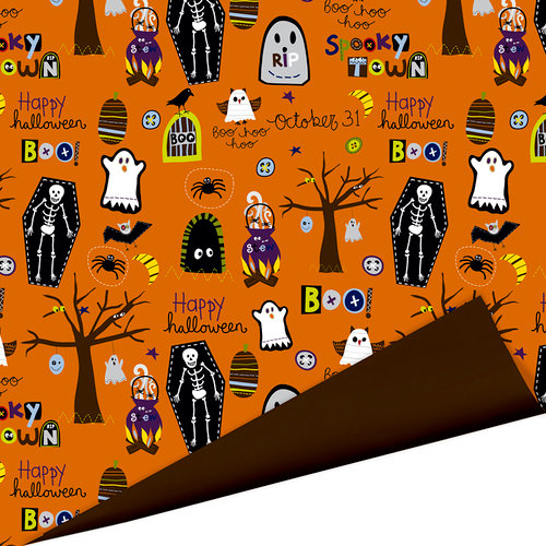 Imaginisce - Spooky Town Halloween Collection - 12 x 12 Double Sided Paper - Monster Mash , CLEARANCE