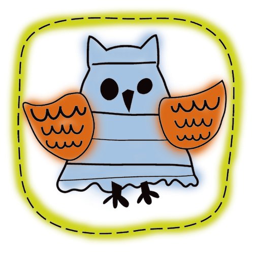 Imaginisce - Spooky Town Halloween Collection - Snag 'em Acrylic Stamps - Owl , CLEARANCE