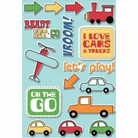 Imaginisce - Let's Roll Collection - 3 Dimensional Puffy Stickers - Speed Bump , BRAND NEW