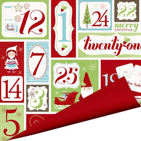 Imaginisce - Cottage Christmas Collection - 12 x 12 Double Sided Paper with Glossy Accents - Christmas Countdown, CLEARANCE