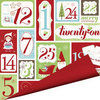 Imaginisce - Cottage Christmas Collection - 12 x 12 Double Sided Paper with Glossy Accents - Christmas Countdown, CLEARANCE