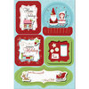 Imaginisce - Cottage Christmas Collection - Sticker Stacker - 3 Dimensional Stickers - Happy Holiday