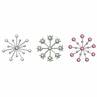 Imaginisce - Cottage Christmas Collection - Metal Stickers - Snowflake Glitz, CLEARANCE
