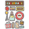 Imaginisce - Birthday Bash Collection - 3 Dimensional Epoxy Glass Stickers - Celebrate, CLEARANCE