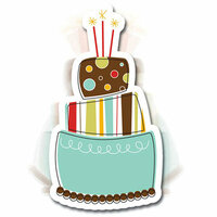 Imaginisce - Birthday Bash Collection - 3 Dimensional Springing Stickers with Glossy Accents - Piece of Cake, CLEARANCE